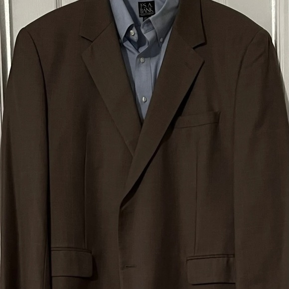 JOSEPH A. BANK MEN’S TAUPE & CHAMPAGNE WINDOW PANE WOOL & CASHMERE SPORT COAT/PO - Picture 2 of 13